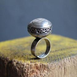 pierścionek srebro unikat oryginalny - Pierścionki - Biżuteria