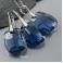 Komplety swarovski,denim blue,granatowy,niebieski,klasyczny