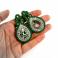 Kolczyki haft sutaszowy,kryształy,soutache,sutasz