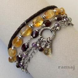 Ramaj,bransoletka z cytrynem - Bransoletki - Biżuteria