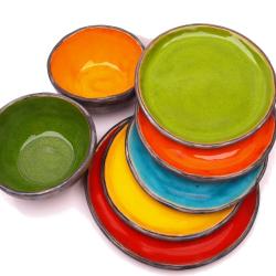 talerzyki,komplet,naczynia,talerze,na stół - Ceramika i szkło - Wyposażenie wnętrz