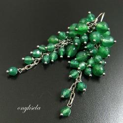długie,grona,zielone - Kolczyki - Biżuteria