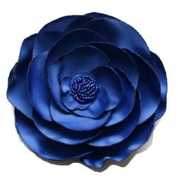 kobalt,kwiat,szafirowy - Broszki - Biżuteria