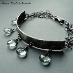 srebro,kwarc,mystic,miętowy - Bransoletki - Biżuteria