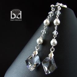 subtelne,długie kolczyki z kryształami - Kolczyki - Biżuteria
