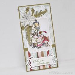 święta,ręcznie kolorowane,Boże Narodzenie - Kartki okolicznościowe - Akcesoria