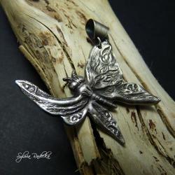 srebrny motyl - Wisiory - Biżuteria