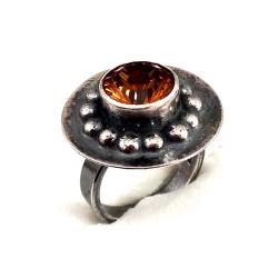 multikolor,magiczny pierścień z topazem orange - Pierścionki - Biżuteria