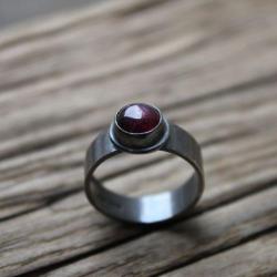 pierścionek srebro oksyda unikat rubin - Pierścionki - Biżuteria
