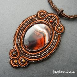 elegancki,unikalny,beading,haft koralikowy - Wisiory - Biżuteria