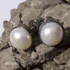 Kolczyki Srebrne wkrętki z perłami