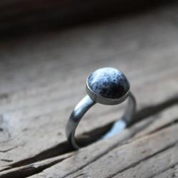 pierścionek srebro oksyda opal unikat - Pierścionki - Biżuteria