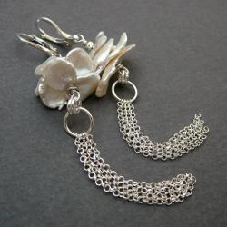 kolczyki,ślubne,z perłami Keshi - Kolczyki - Biżuteria