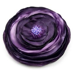 broszka,fioletowa,kwiat - Broszki - Biżuteria