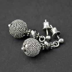 srebro,kryształki Swarovskiego,sztyfty,kolczyki - Kolczyki - Biżuteria