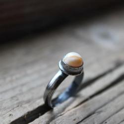pierścionek srebro oksyda unikat opal - Pierścionki - Biżuteria
