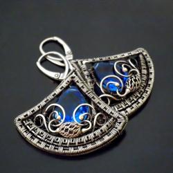 eleganckie kolczyki z kwarcem szafirowym - Kolczyki - Biżuteria