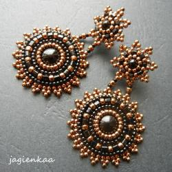 elegancki,unikalny,haft koralikowy,bogaty - Kolczyki - Biżuteria