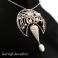 Wisiory secesja,art nouveau,perły,Rene Lalique,srebro