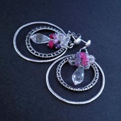 deliktane kobiece kolczyki z kryształem - Kolczyki - Biżuteria