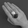 Pierścionki srebrny pierścionek z perła i czarnym labradorytem