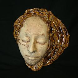 twarz,maska ceramika,na ściane - Ceramika i szkło - Wyposażenie wnętrz