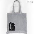 Na ramię kot,kocia torba,grey bag,cat bag,szara torba