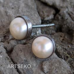sztyfty z perłami - Kolczyki - Biżuteria