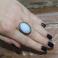 Pierścionki pierścionek srebro kamień księżycowy retro unikat