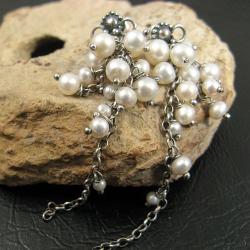 grona,lśniące,perłowe - Kolczyki - Biżuteria