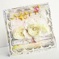 kartka,wyjątkowa,życzenia,urodziny,ślub,kwiaty - Kartki okolicznościowe - Akcesoria
