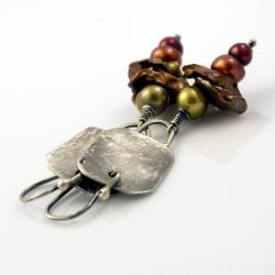 hodowlane perły oksyda wiszące sztyfty - Kolczyki - Biżuteria