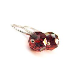 drobne kolczyki Swarovski Crystal Red Magma - Kolczyki - Biżuteria