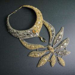 lususowa kolia,swarovski,crazywool,naszyjnik - Naszyjniki - Biżuteria