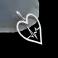 Wisiory wisior,serce,ażurowy,kardiogram,romantyczny