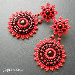 elegancki,etniczny,haft koralikowy - Kolczyki - Biżuteria