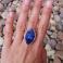 Pierścionki lazurowy pierścień,niebieski,okazały,mozaikowy