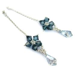 kolczyki kryształami Swarovski Blue Shade Montana - Kolczyki - Biżuteria