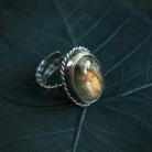 Pierścionki srebrny pierścień z labradorytem