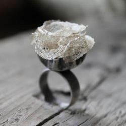 pierścionek srebro unikat oryginalny - Pierścionki - Biżuteria