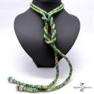 Lariat szydełkowo-koralikowy naszyjnik do golfu