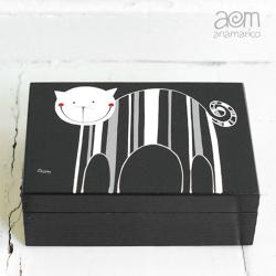 anamarko,pudełko,kot - Pudełka - Wyposażenie wnętrz