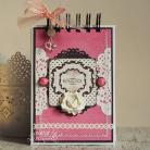 Notesy z różą,różowy,kobiecy,notes,pamiętnik