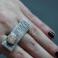 Pierścionki pierścionek srebro opal unikat faktura topione