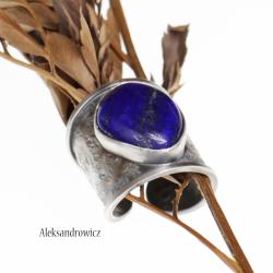srebro oksydowane,lapis lazuli - Wisiory - Biżuteria