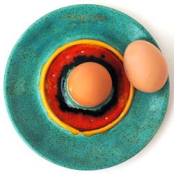 na jaja,talerz,użytkowe,unikatowe - Ceramika i szkło - Wyposażenie wnętrz