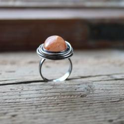 pierścionek srebro oksyda karneol - Pierścionki - Biżuteria