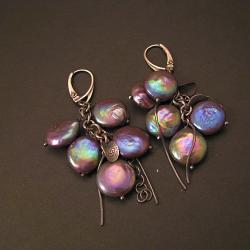 kolczyki,perły,perłowe,monetki - Kolczyki - Biżuteria