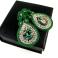 Kolczyki haft sutaszowy,kryształy,soutache,sutasz