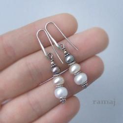 Ramaj,Perles,kolczyki z perłami, - Kolczyki - Biżuteria